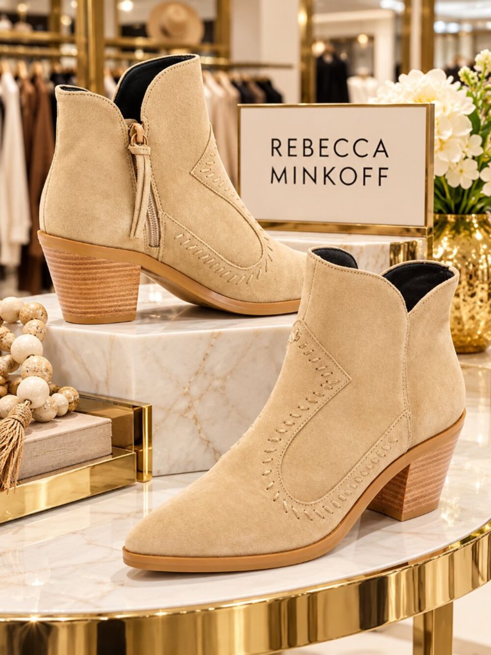 Rebecca Minkoff Lulu Suede Ankle Boots NIB Sz 9.5